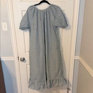 Lake pajamas Striped Maxi Dress with Ruffle Hem